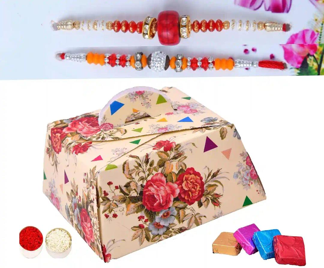 MANTOUSS Set Of 2 Rakhi For Brother With Gift/Chocolate/Rakhi Combo/Rakhi Hamper/Set Of Rakhi