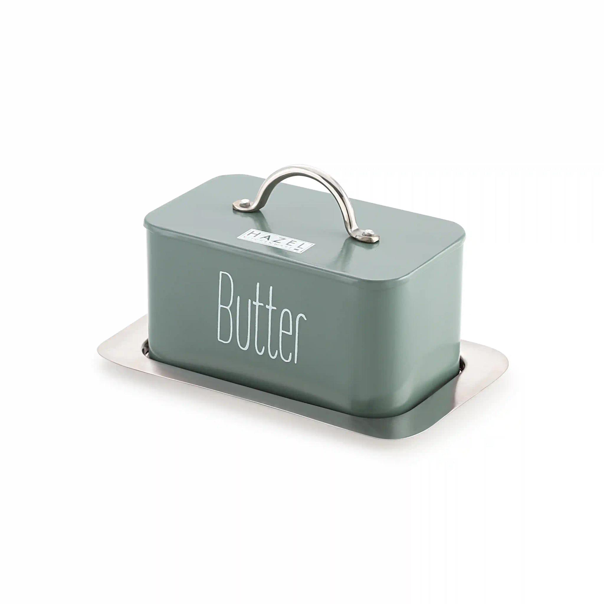 HAZEL Butter Box Container with Handle Lid | Butter Dish with Cover | Butter Storage Box for Storing 500 Gram Butter, Food Grade Material