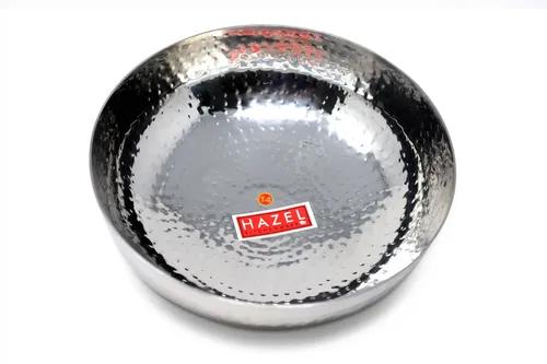 HAZEL Alfa Stainless Steel Hammered Tone Kadai Tasra