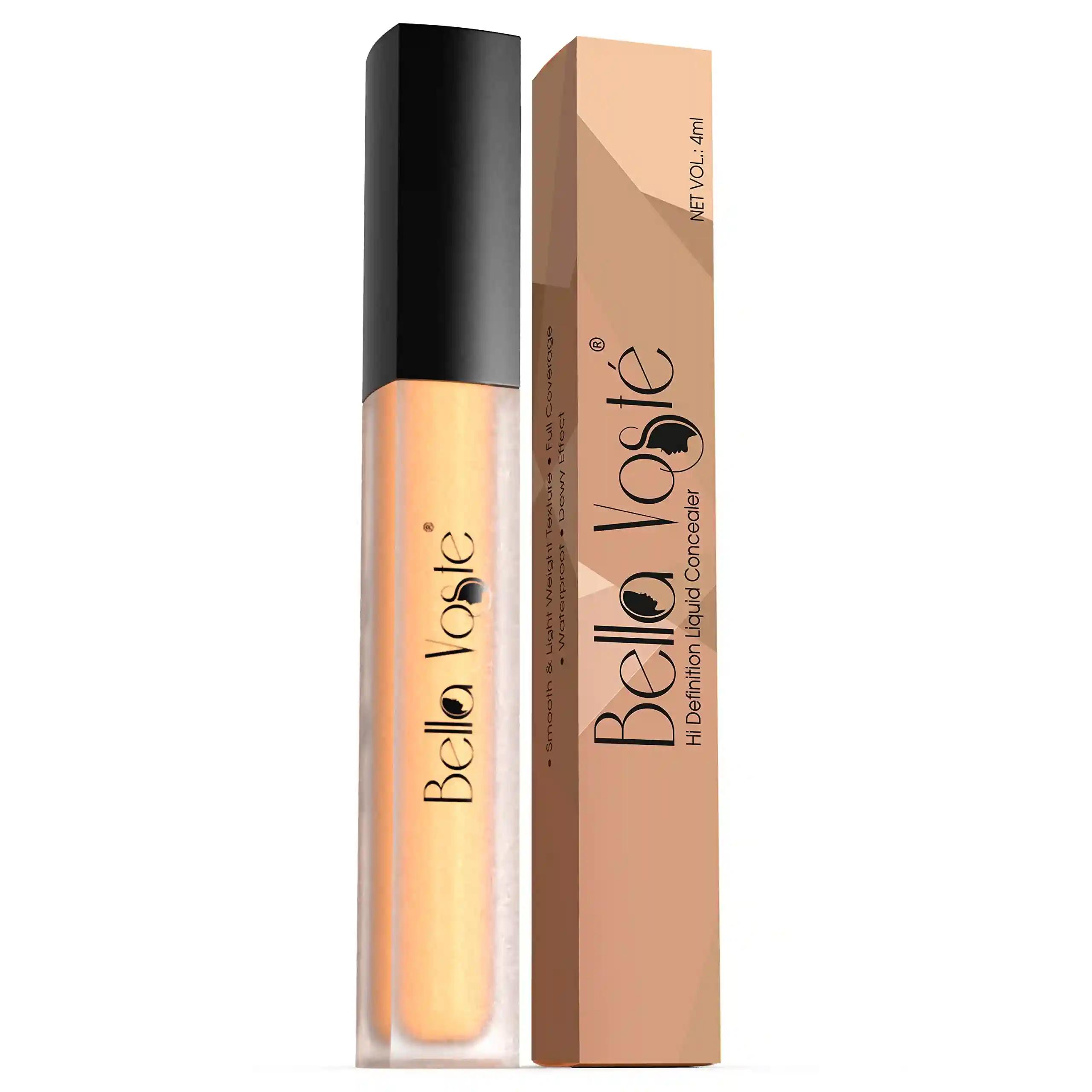 Bella Voste Liquid Concealer Light Weight with Full Coverage Easily Blendable & Buildable for face makeup with Matt Finish Water-Proof & Water Resistant Cruelty Free Shade - LC-09