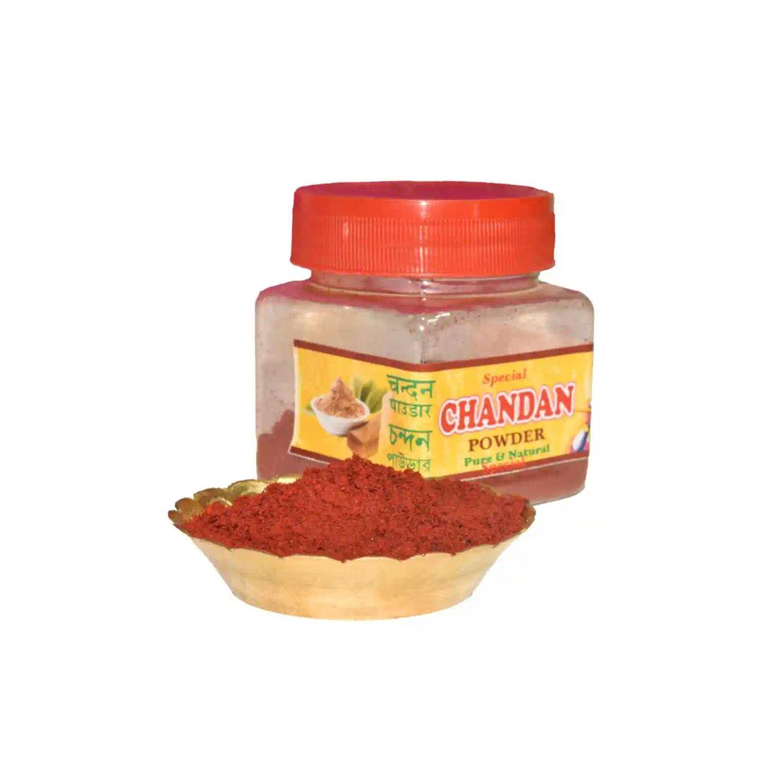 ALODIE - Premium Kesar Chandan Tilak Stick – Original Gopi Chandan, Ashtagandha Chandan Paste, and Kumkum for Pooja – Authentic Chandan Tika and Tilak Powder (50 Grams, Red)