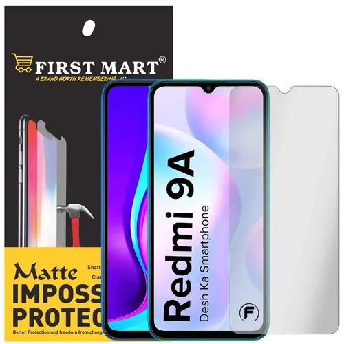 FIRST MART Matte Tempered Glass for Redmi 9A Sport / 9A / 10A / 10A Sport (6.53 Inch) Impossible Flexible Fiber Case Friendly Screen Protector & Installation Kit| Matte