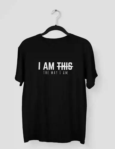 I AM the way I AM - Unisex Oversized Black T-Shirt - S