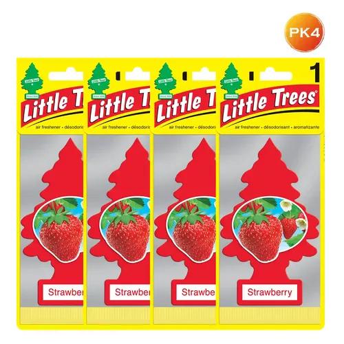 LITTLE TREES Car Freshener - Strawberry (Pack of 4)