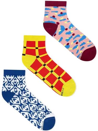 DYNAMOCKS Men's and Women's Combed Cotton Ankle Length Socks (Pack of 3) (Multicolour, Free Size)_Marvel_Dashing_Party