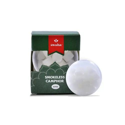 Swaha 100% Pure Smokeless Camphor for Puja (50 Gm) - Pack of 3