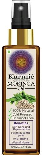 Karmic Moringa Oil Cold Pressed For Hair, Face, Skincare, Rejuvenation - 100 Ml