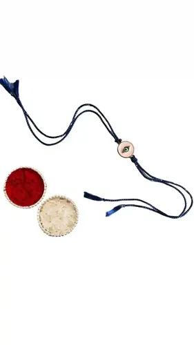 Evil Eye Circle with Twisted Thread Rakhi