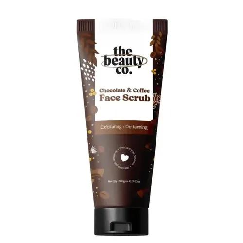 The Beauty Co Chocolate & Coffee Face Scrub 100 gm, For Exfoliating & Detanning, Blackhead-Whitehead Remover, Tan Removal Face Scrub, Walnut, Almond Oil & Cocoa Powder, Unisex Adult-Men-Women