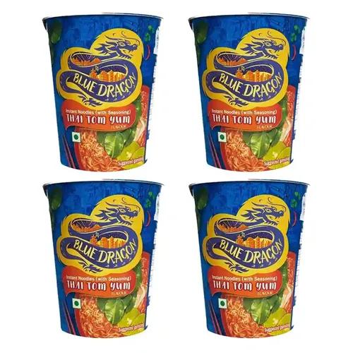 Blue Dragon Instant Cup Noodle Thai Tom Yum 240gm (Pack of 4) (60gm X 4)