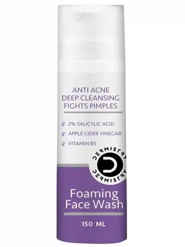 Dermistry Anti Acne Foaming Deep Cleanser Face Wash With 2% Salicylic Acid & Oil Free Hydra Nourishing Mattifying Moisturizer Face Gel | Apple Cider, Vinegar And Niacinamide Zinc And Pimples & Excess Oil Removal Oily Acne Prone Skin Cinnamon Honey Green Tea Vitamin C Lightweight Non-Greasy For Men & Women ( Pack Of 2 - 200 Ml )