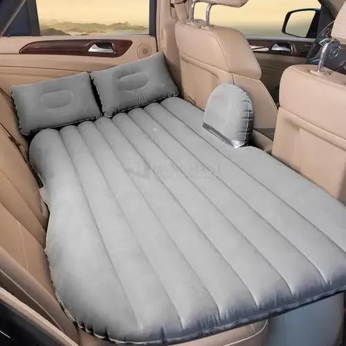 Premium Car Inflatable Bed with Pump & 2 Air Pillow|Quick Inflatable Back Seat Bed|Car Inflatable Mattress|Car Bed Mattress|Car Bed For Kids,Travel,Trips,Camping,Picnic,Pool & Beach|Universal Fit|Grey