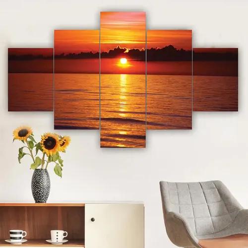 Sunset Wall Painting For Home Decoration Pack of 5 (119.5 x 60 Cm)- Pattern 122