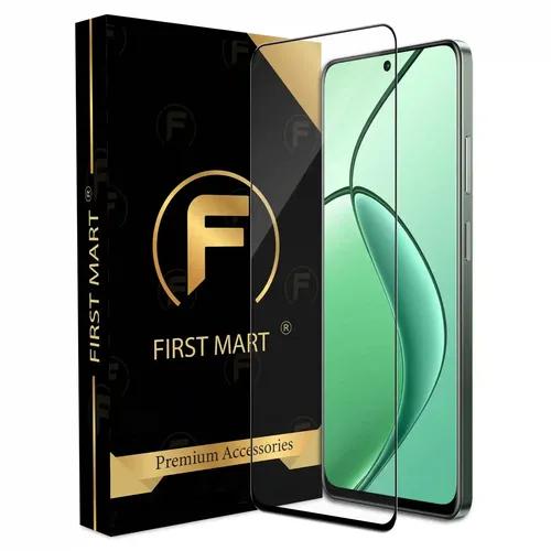 FIRST MART Premium Tempered Glass for Realme 12X 5G with Edge to Edge Coverage and Easy Installation Kit, Pack of 1