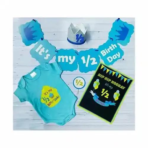 Untumble Boy Half Birthday Party Kit In Blue