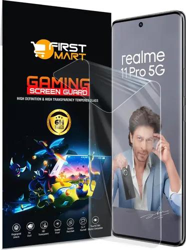 FIRST MART Screen Protector for Realme 11 Pro 5G - Nanofiber Unbreakable Membrane Case Friendly Full Edge to Edge Screen Coverage & Installation Kit (Gaming Clear)