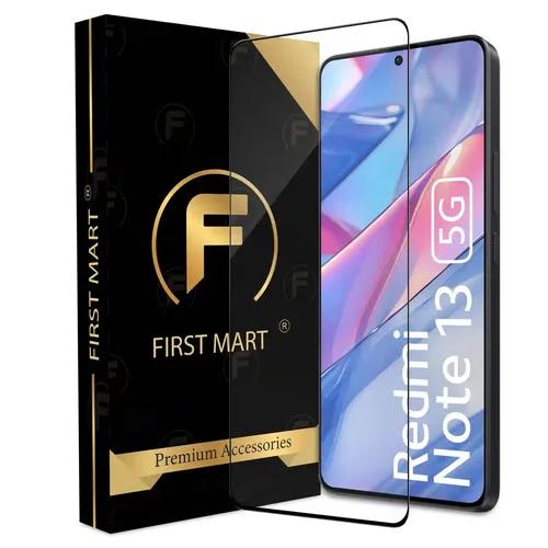 FIRST MART Premium Tempered Glass for Redmi Note 13 5G / Redmi Note 13 Pro 5G with Edge to Edge Coverage and Easy Installation Kit, Pack of 1