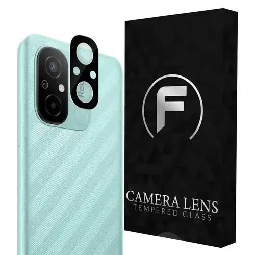 FIRST MART Camera Lens Protector for Redmi 12C | Tempered Glass 9H Hardness Camera Cover Screen Protector | Black & Case Friendly