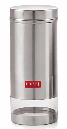 HAZEL Stainless Steel Transparent See Through Container (1 Ltr)