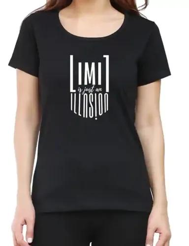 Limit is just an illusion - Women's regular fit Black t-shirt - XS