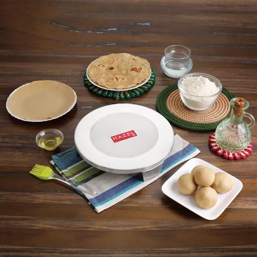 HAZEL Aluminium Polpat Chakla Polipat Roti Chapati Maker Rolling Board, 23 cm