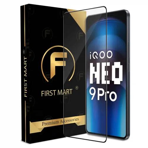 FIRST MART Premium Tempered Glass for iQOO Neo 9 Pro 5G / Z9 5G / iQOO 12 5G with Edge to Edge Coverage and Easy Installation Kit, Pack of 1