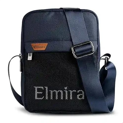 Elmira Sling Bag For Men & Women - Small Passport Stylish Cross Body Travel Office Messenger One Side Shoulder Hand Bag Comes With Padded & Water-Resistant (Elr-Slg-002B, Navy Blue)