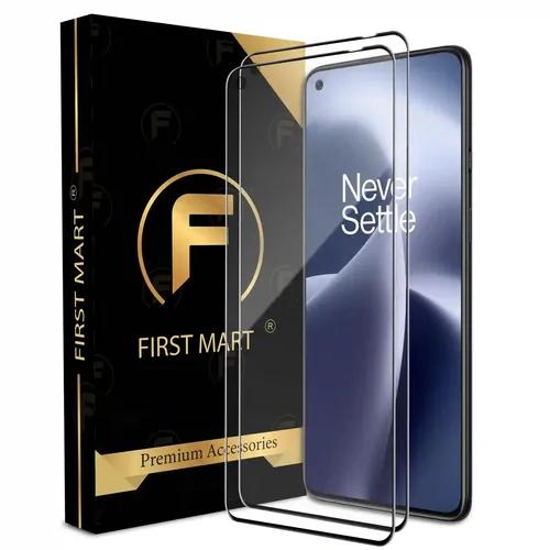 FIRST MART Premium Tempered Glass for OnePlus Nord 2T 5G / Nord 2 5G / Nord CE 5G with Edge to Edge Coverage and Easy Installation Kit, Pack of 2