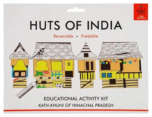 Handmade Educational DIY Colouring & Learning Activity Kit (Kath Kuhni Houses Of Himachal Pradesh)- 7+Years