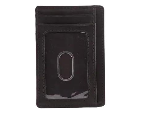 TALIA - Tuscon Vertical Card Case with ID - Black