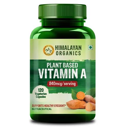 Himalayan Organics Plant-Based Vitamin A Supplement Supports Healthy Eyesight | Natural Anti-Oxidant (120 Capsules)